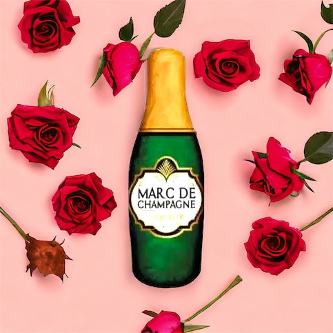 Abtey Dark Chocolate Mini Bottles Filled with Marc de Champagne 2.6 oz (75g)