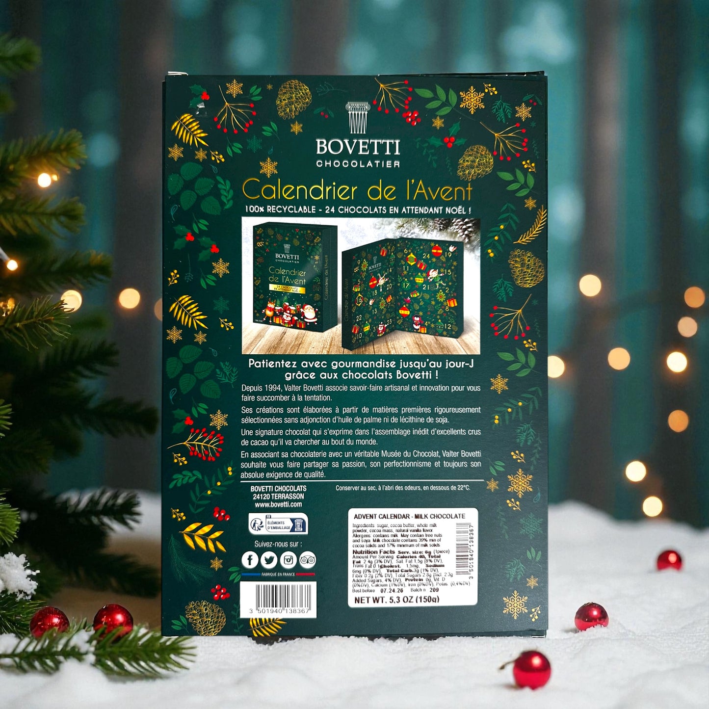 Bovetti Advent Calendar (24 Premium Chocolates) 150g