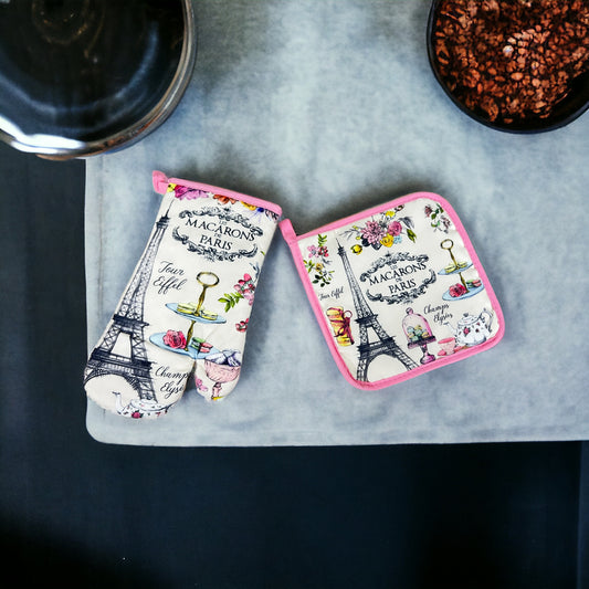 Macarons de Paris Oven Mitt Set