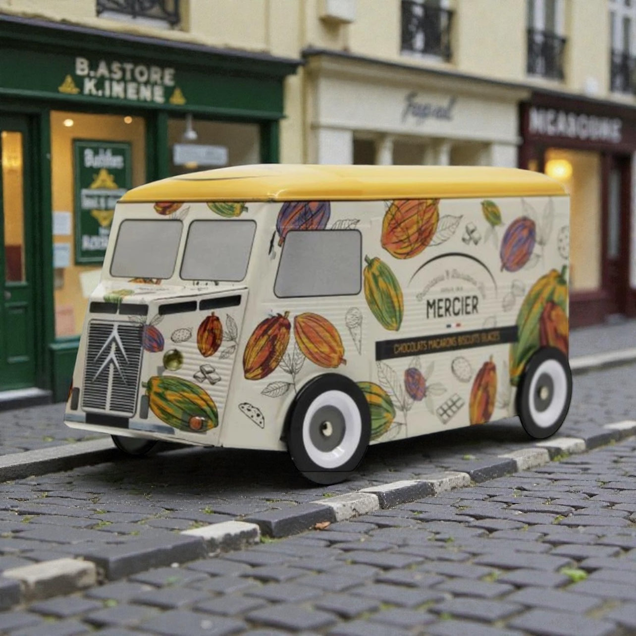 Mercier Hazelnut Cookies in Retro Van Tin 5.3 oz (150g)