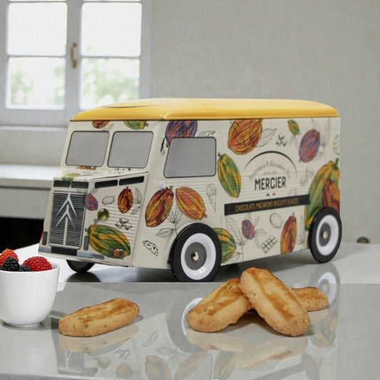 Mercier Hazelnut Cookies in Retro Van Tin 5.3 oz (150g)