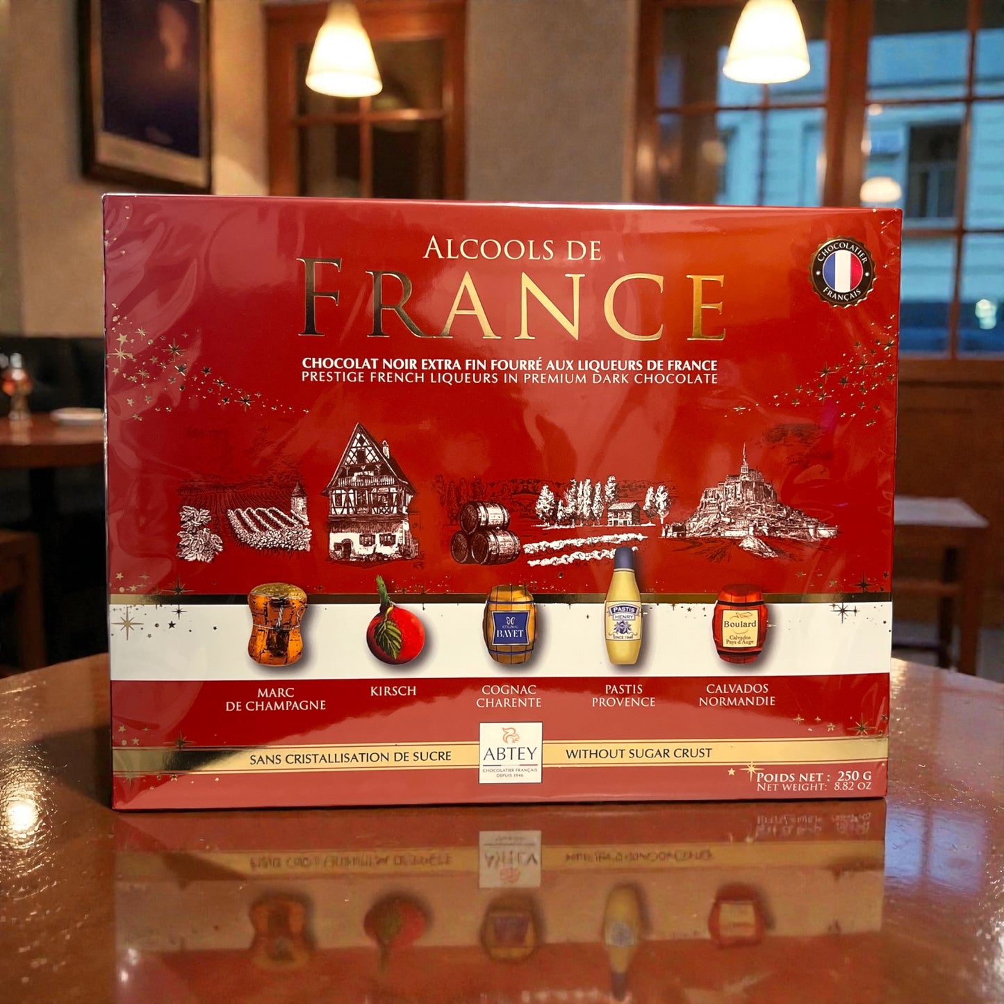 Abtey Dark Chocolate Filled with Assorted French Liqueurs 8.8 oz (250g)