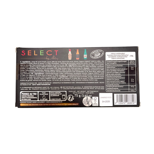 Abtey Dark Chocolates with 6 Mini Bottles Filled with Premium Liqueurs 2.65oz