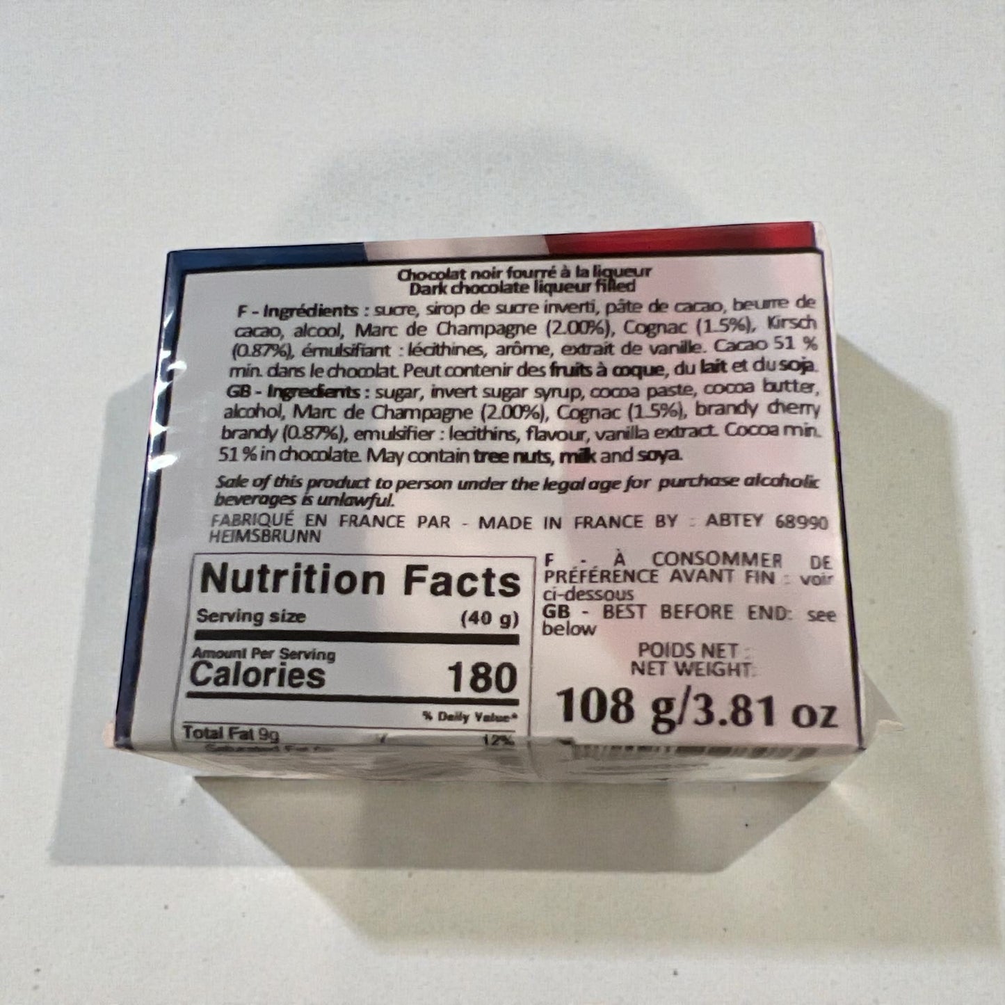 Abtey French Liqueurs in Dark Chocolate Mini Bottles 3.81oz