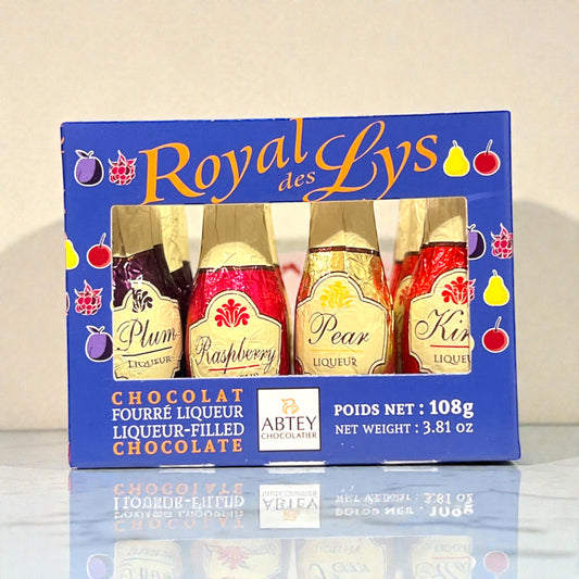 Abtey Royal des Lys Liqueurs in Dark Chocolate Mini Bottles 3.81oz