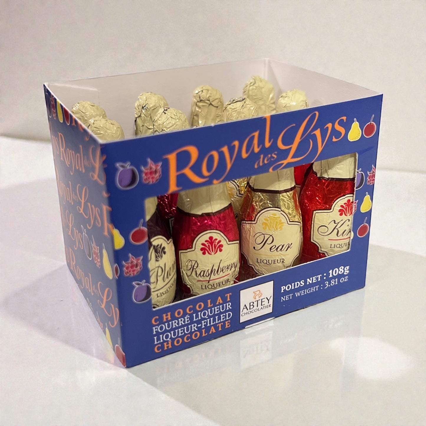 Abtey Royal des Lys Liqueurs in Dark Chocolate Mini Bottles 3.81oz