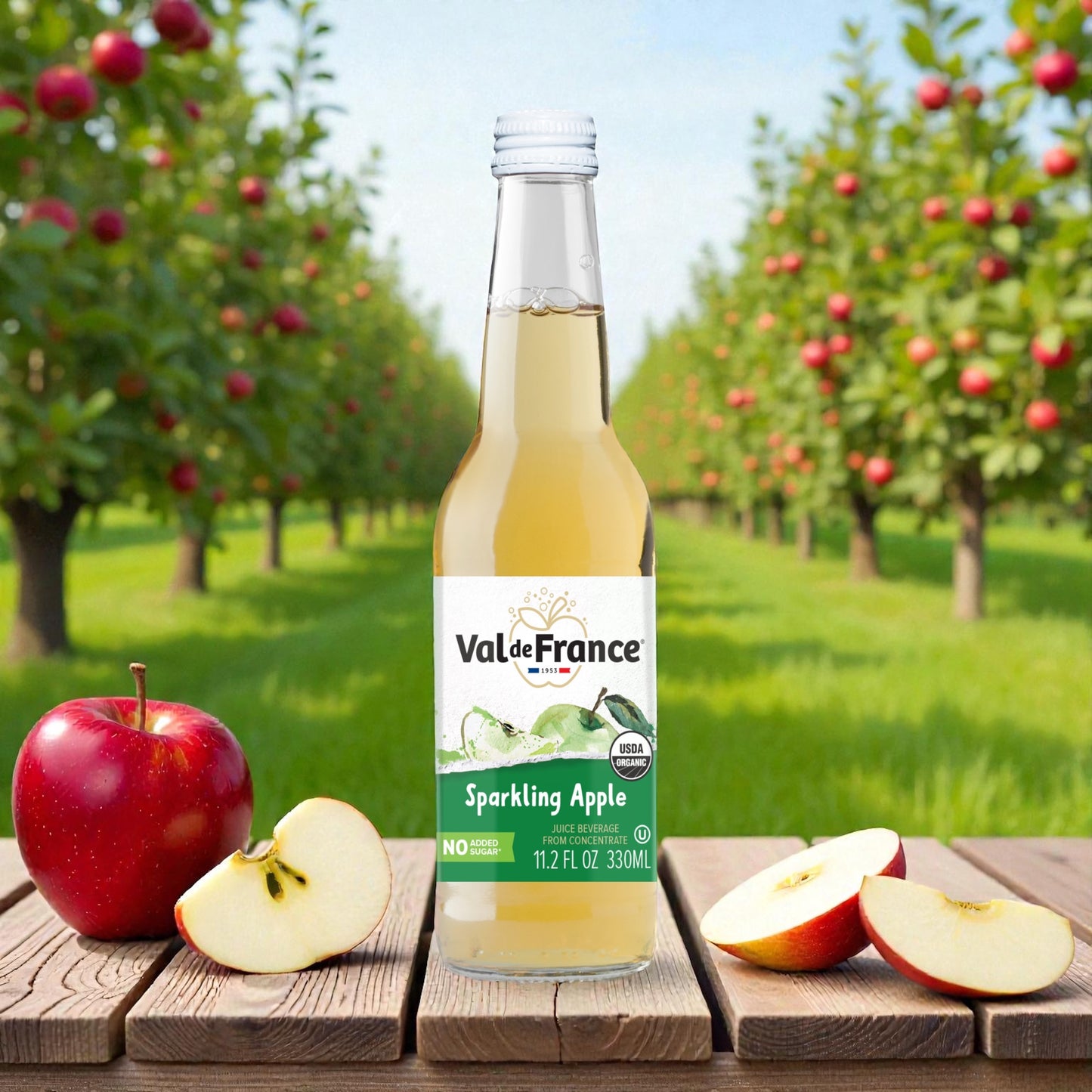 Val de France Organic Sparkling Apple Juice 11.2 oz