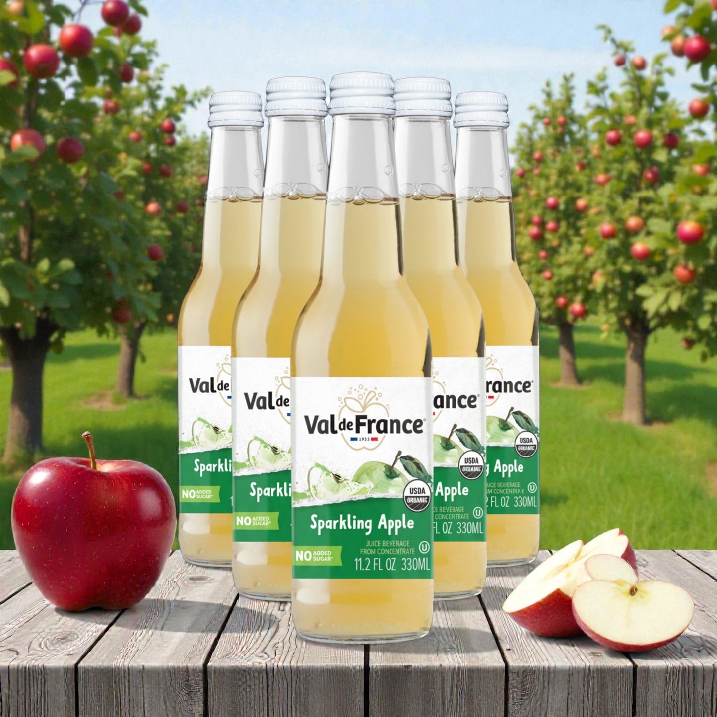 Val de France Organic Sparkling Apple Juice 11.2 oz