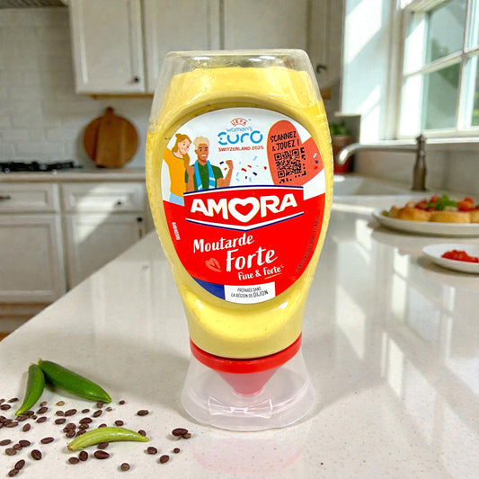 Amora Dijon Mustard, Squeezable, 9.4 oz