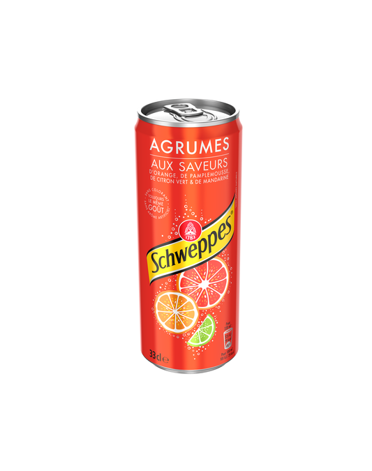 24 pack Schweppes Agrumes Citrus Soda, 11.2 oz can