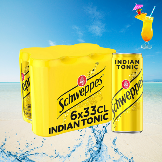 6-pack Schweppes Indian Tonic Soda 11.2oz