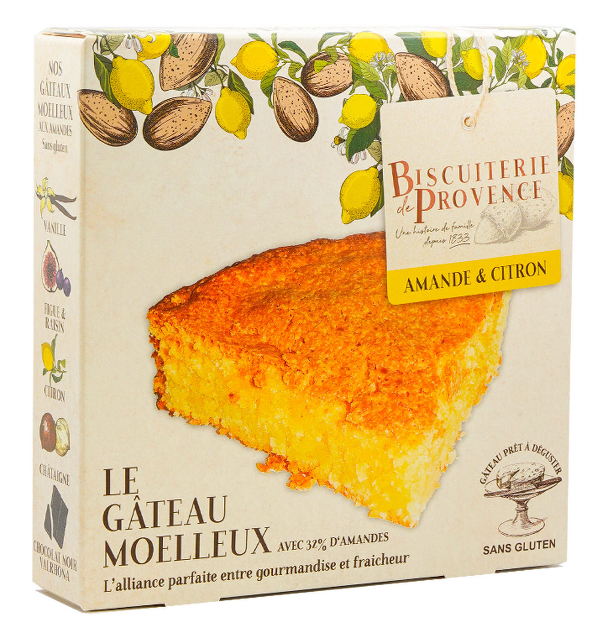 Biscuiterie de Provence Lemon Almond Cake, Gluten Free, 8.5 oz.