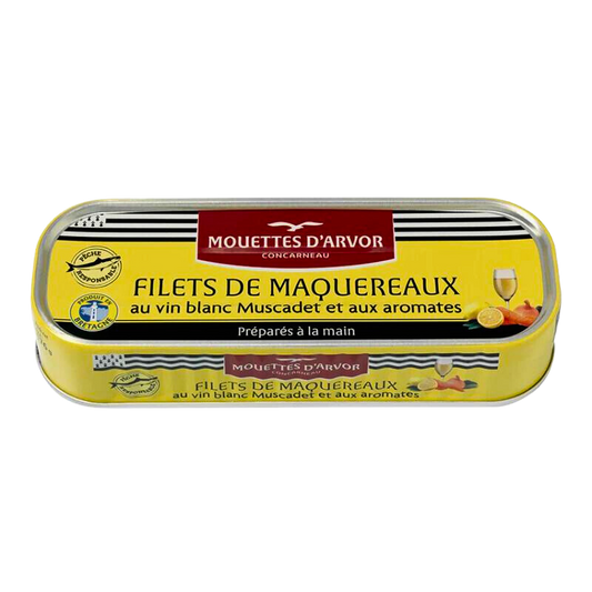 Mouettes d'Arvor Mackerel Filets in Muscadet Wine 6.2 oz (176g)