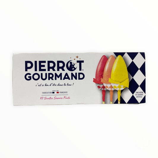 Pierrot Gourmand - Fruit Lollipop, 10 ct box