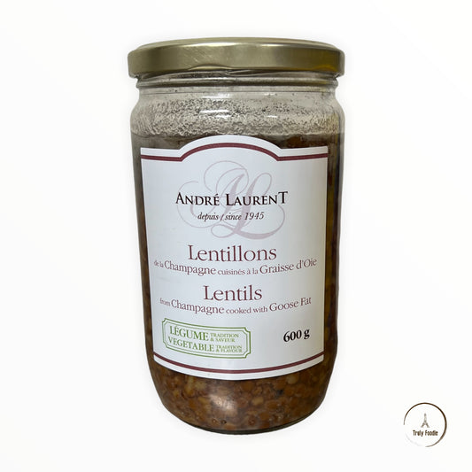 André Laurent Countryside Lentils Cooked in Goose Fat, 21 oz,
