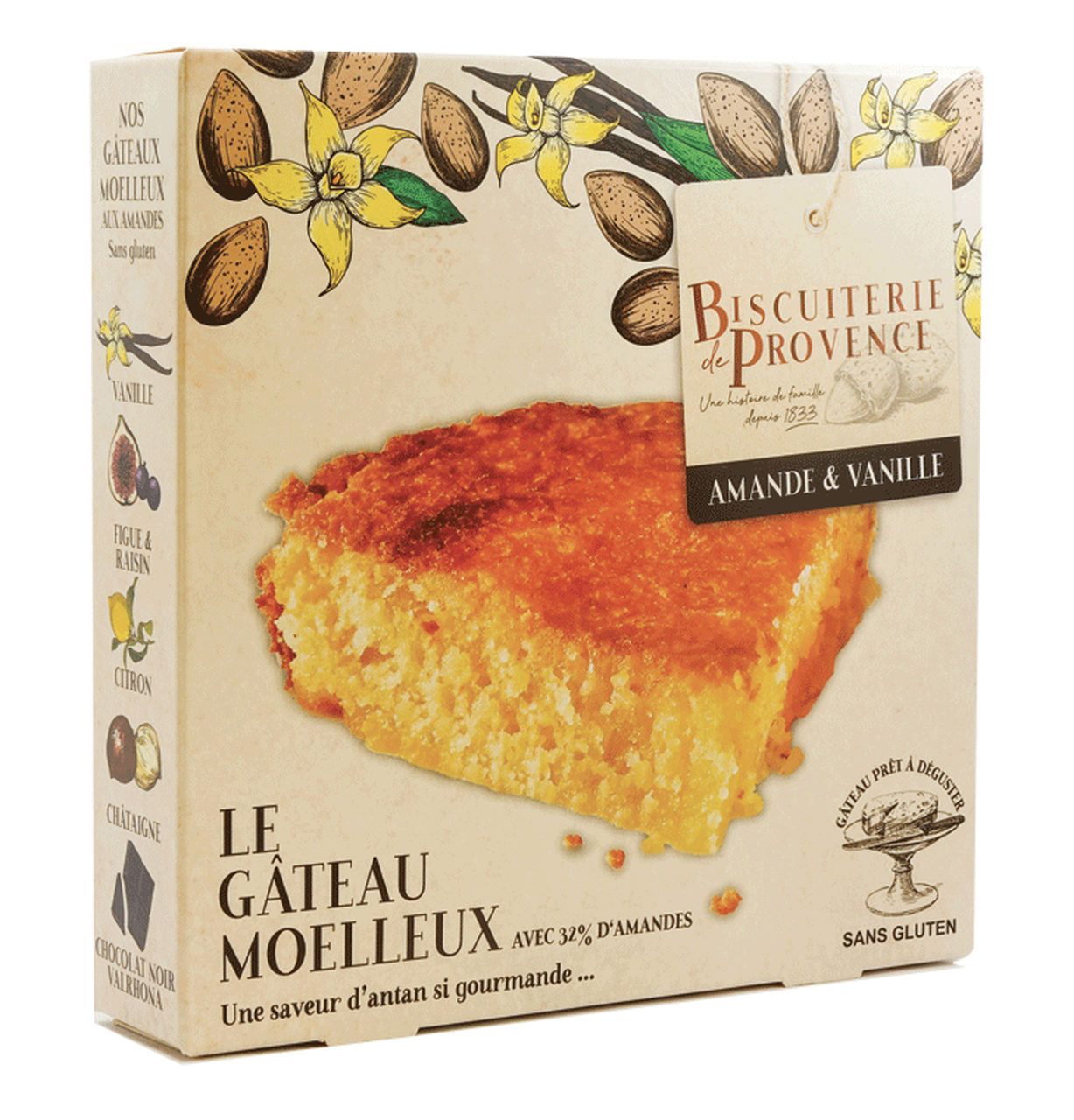 Biscuiterie de Provence Almond and Vanilla Cake, Gluten Free, 8.5 oz.