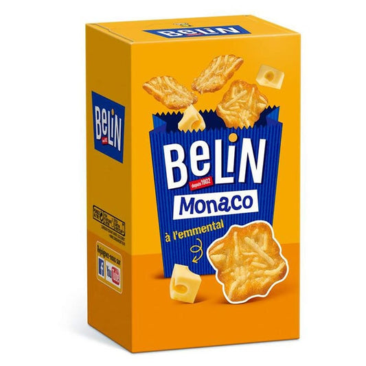 Belin Monaco French Crackers with Emmental Cheese, 3.5 oz. (100g)