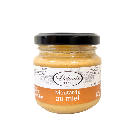 Delouis Mustard with Honey, 4.4 oz (125 g)