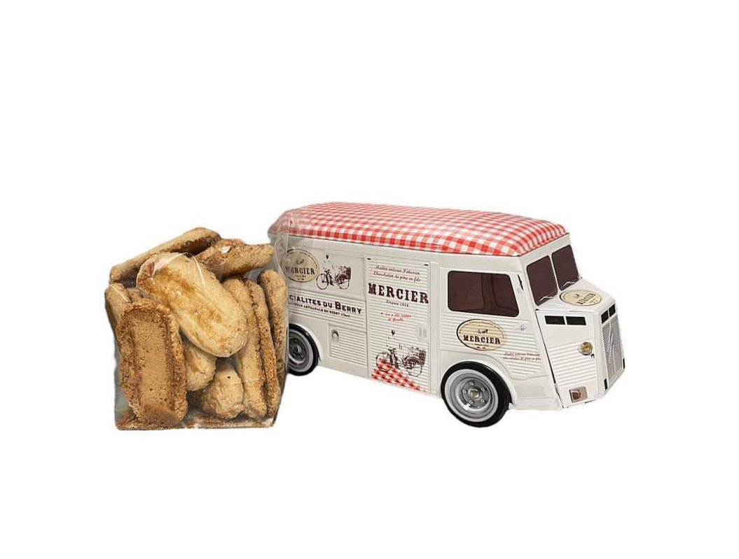 Mercier Hazelnut Cookies in Retro Van Tin 5.3 oz (150g)